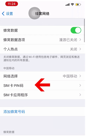 七坊镇苹果14维修网分享如何给iPhone14的SIM卡设置密码 