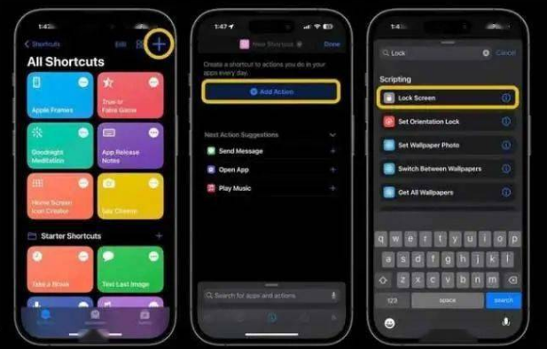 七坊镇苹果14锁屏维修店分享iPhone14升级iOS16.4后如何创建锁屏快捷方式 